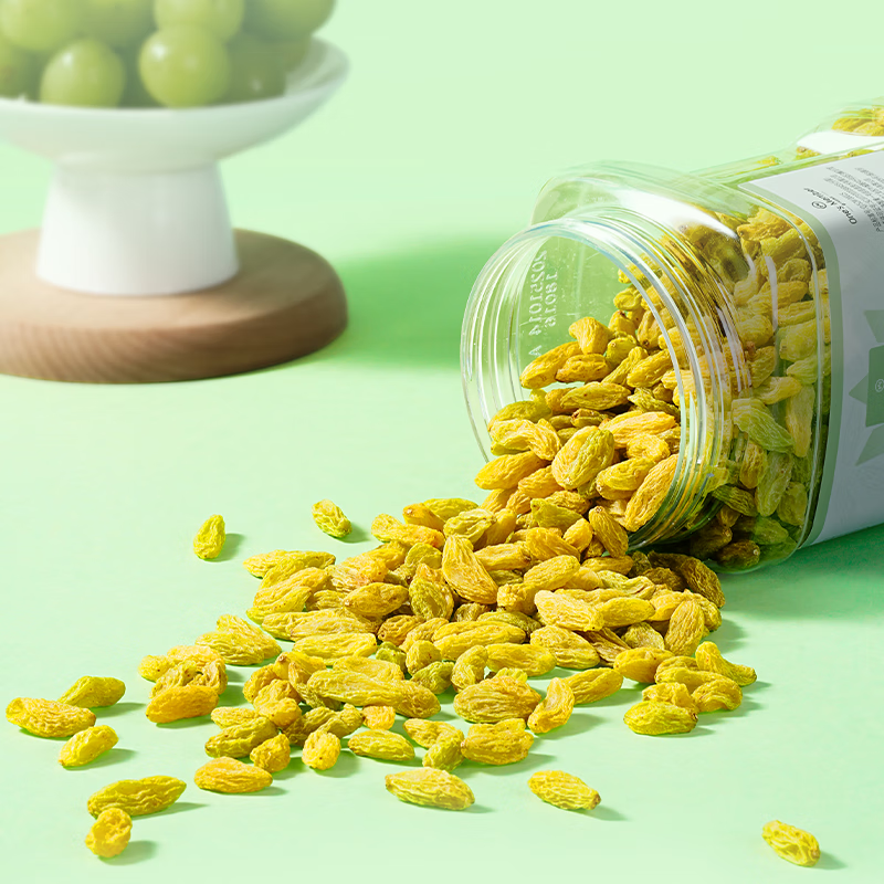 1号会员店 绿葡萄干530g 新疆吐鲁番原料免洗一级大果干零食蜜饯 新老包装