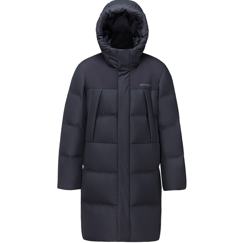 BOSIDENG 25-Year Winter Men's 90% Down Thickened Hooded Loose Mid-Length Casual Warm Jacket