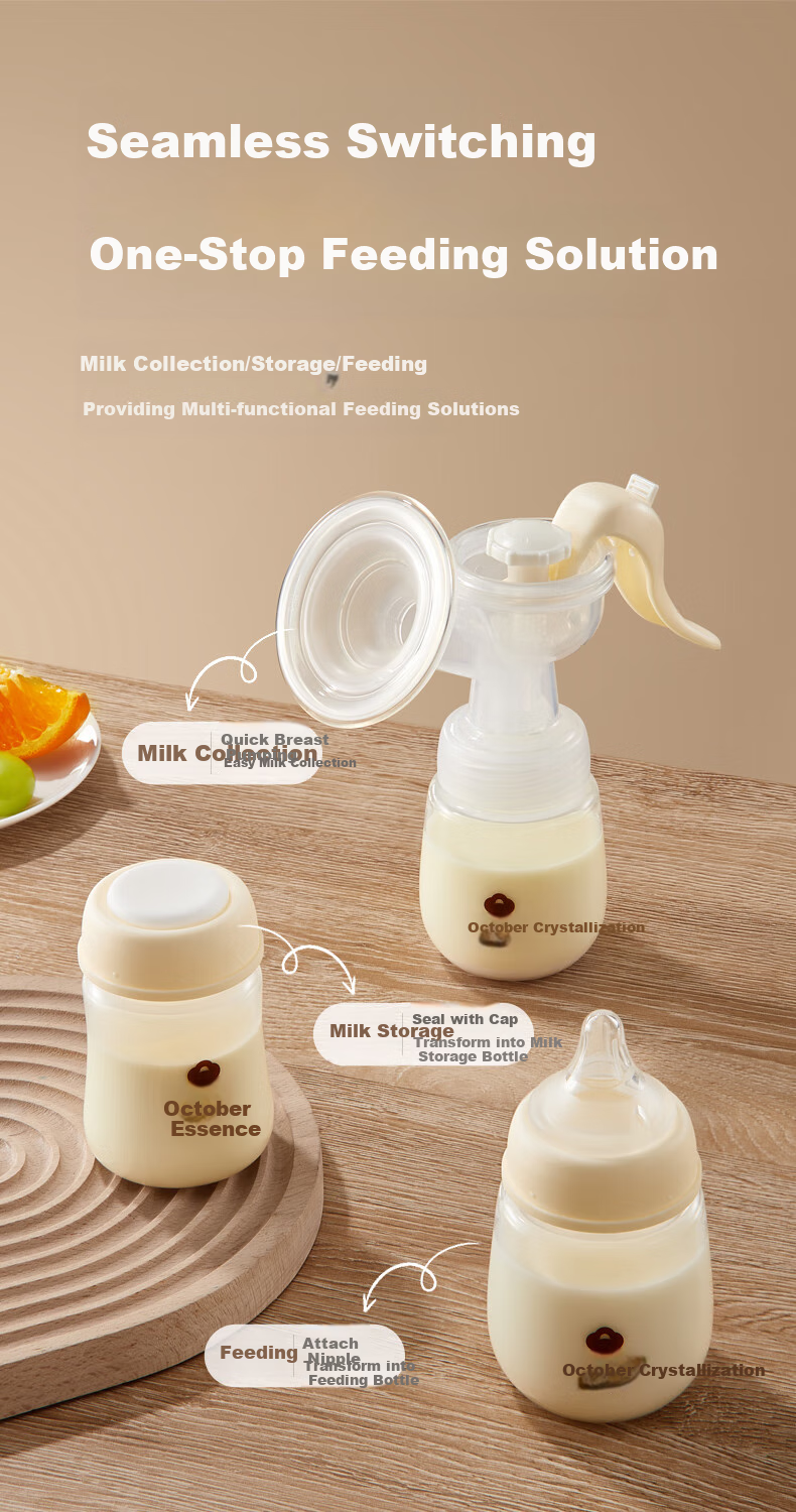 Shiyuejiejing Manual Breast Pump, Postpartum Portable Hand-Operated Breast Pump, Milk Collector 10