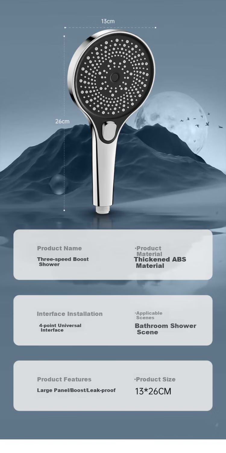 ILeddog [Germany], Pressurized Shower Head, Bathroom Bathing, Multifunctional Handheld Shower Head Set, HL-005 21