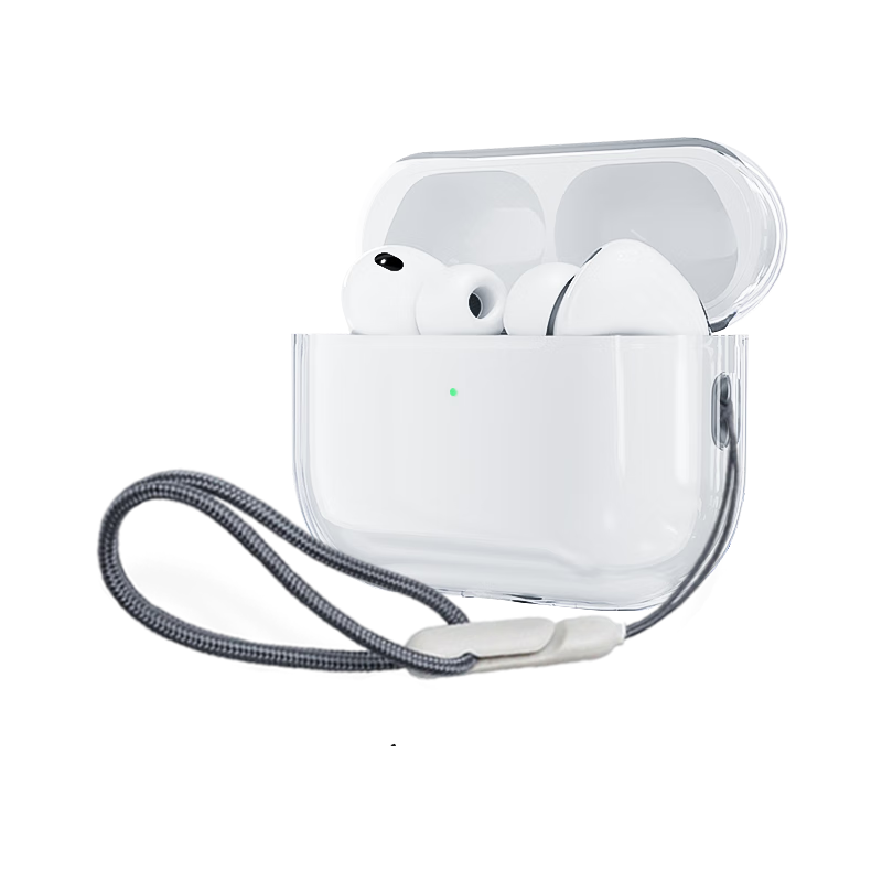 ESCASE AirPods Pro 3 Case Compatible with Apple Pro 3rd Gen 2025 Model 1mm Ultra-Thin Shockproof Dustproof TPU Transparent with Lanyard