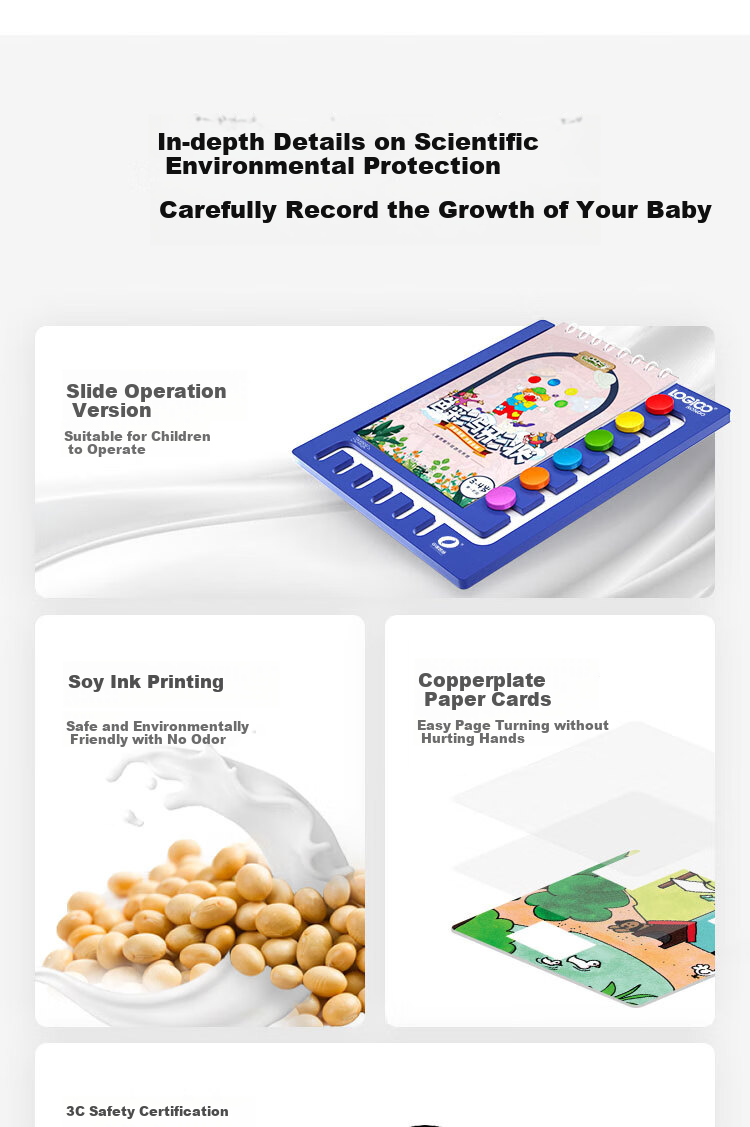 Luojigou 6-7 Years Old Simple Card Early Education Machine Toy for Boys And Girls, Kindergarten Thinking Training Children's Birthday Gift 6