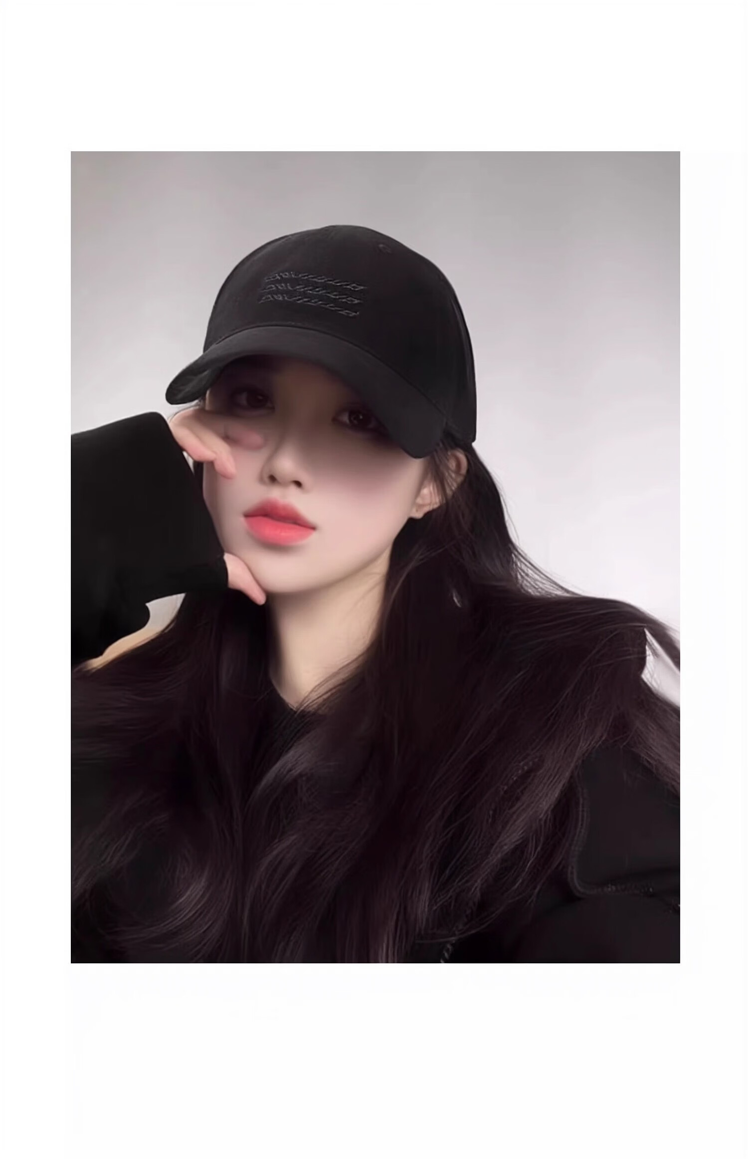 MiiOW Women's Baseball Cap, Korean Style Casual Sun Hat, Black 3