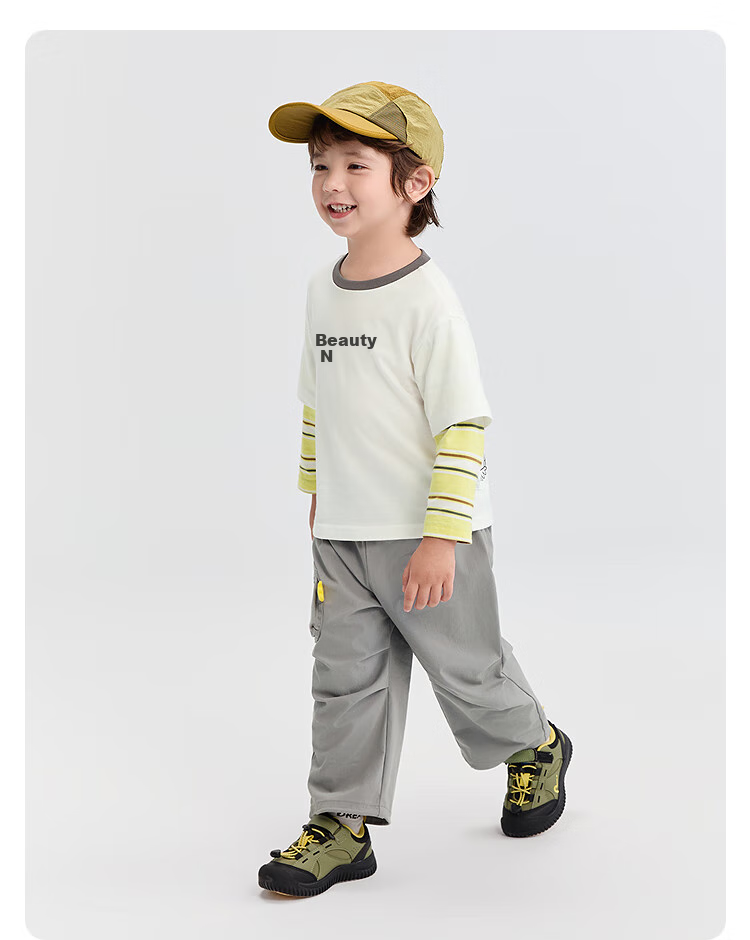 BALABALA Children's Clothing Baby T-Shirt Faux Two-Piece Long-Sleeve Top for Girls, Autumn Wear 2025, Printed Cute 209325100004 13