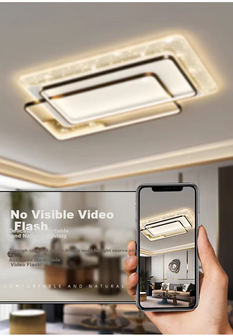 HD Full Spectrum Voice-Controlled Ceiling Light, LED Living Room Light, Bedroom And Dining Room Zhongshan Lighting Fixture, 26 Styles Whole House Set with Installation Included 3