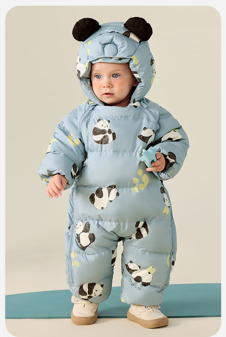 Minibala Bala Mini Egg Puff Unisex Baby Toddler Down Jumpsuit Warm Belly Protection Cute Winter Kidswear 9