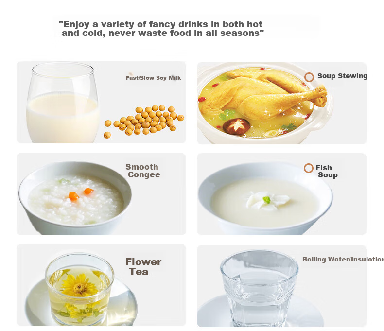 AUX Quiet Blender, Fully Automatic No-Cook Multi-Grain Multifunctional Heating Home Soy Milk Maker And Juicer, Fully Automatic No-Cook 1.75L for 5-6 People APB-08APPZ12 6