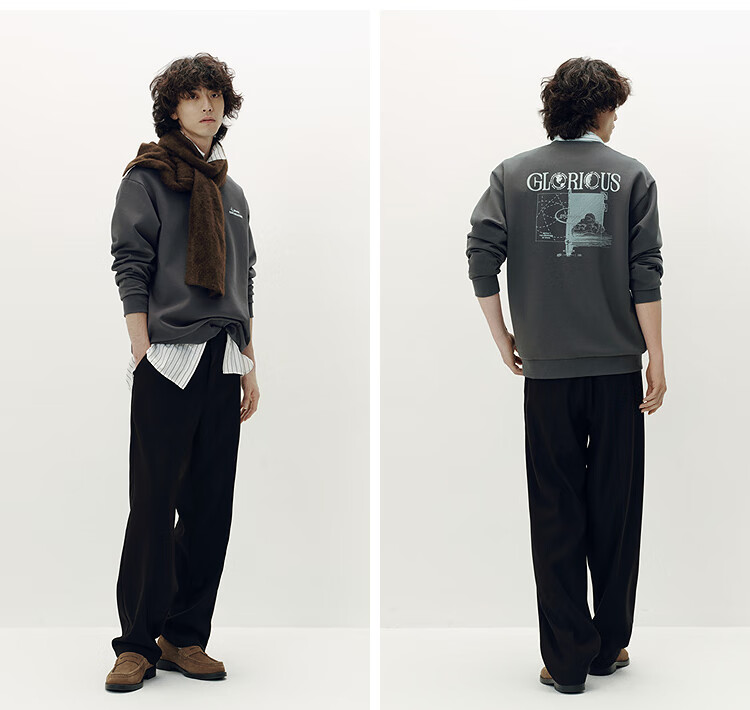 Semir XCNSPACE Aerospace Collaboration Series Men's Sweatshirt 2025 Autumn 101525116108 6