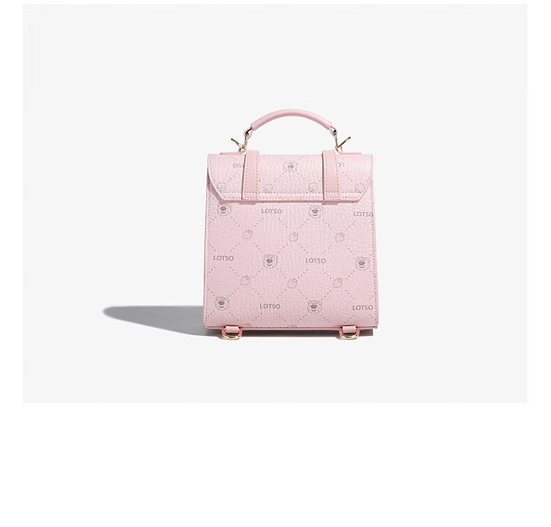 Disney & ORVE Joint Logo Single and Double Shoulder Convertible Crossbody Handheld Cambridge Bag Large Capacity Student Daily Commuting Pink 19