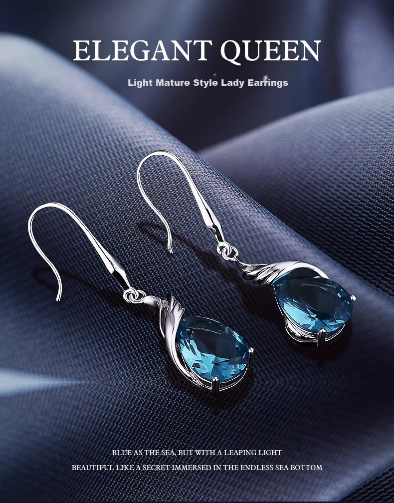 Eternelle French Eternal European-Style Earrings, 925 Silver Hoop, Elegant Fashion Light Luxury Women's Ear Jewelry, Birthday Gift 1