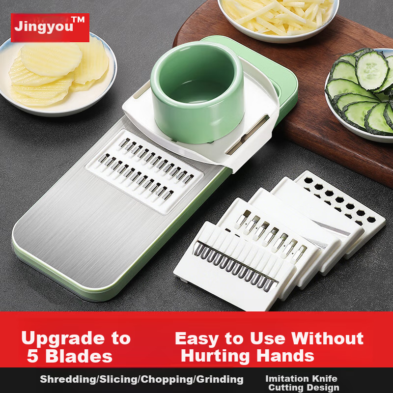 Jingmao Potato Slicer, Vegetable Shredder, Multi-Functional Kitchen Tool, Vegetable Cutter, Slicer, Grater