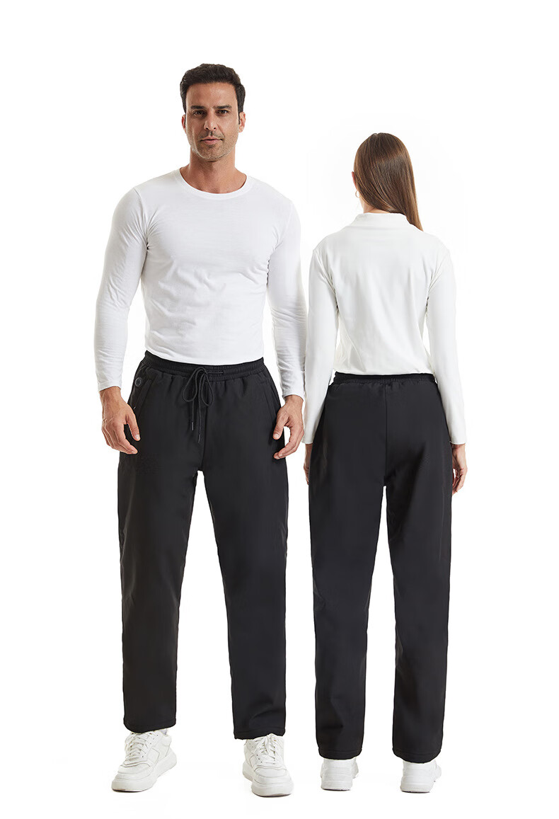Zhugu Electric Heated Pants Rechargeable Unisex Full-Body Heating Black Technology Thermal Pants Outdoor Cold-Resistant Cycling Pants Smart Temperature Control Electric Cotton Pants Black with 2W Powe 13