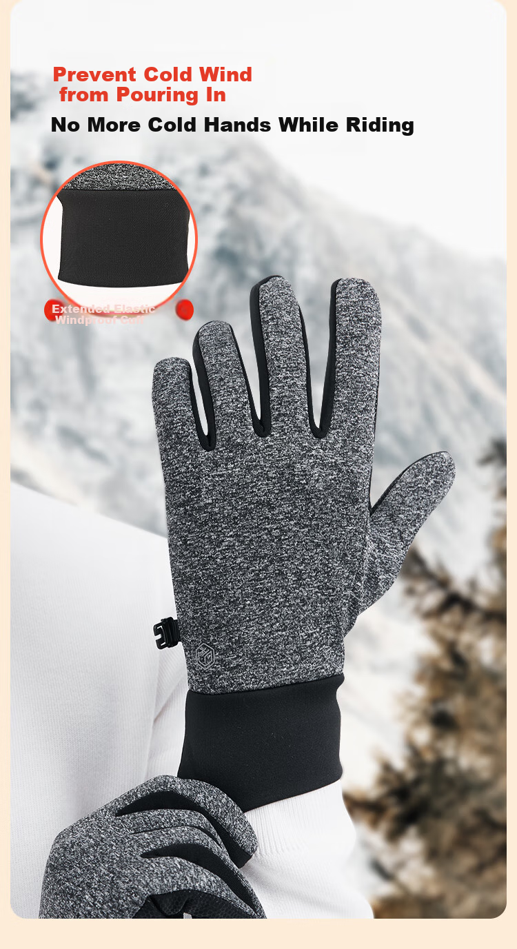 JD Original Cycling Gloves, Warm, Windproof, Cold-Resistant, for Motorcycles, Electric Bikes, And Bicycles, Suitable for Men And Women, Outdoor Gloves, Size M 10