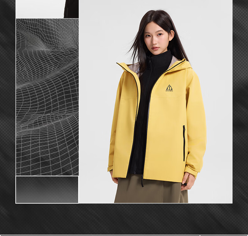 361° Unisex Autumn Winter 3-in-1 Sports Water-Repellent Windproof Fleece-Lined Jacket 632533607-1 15