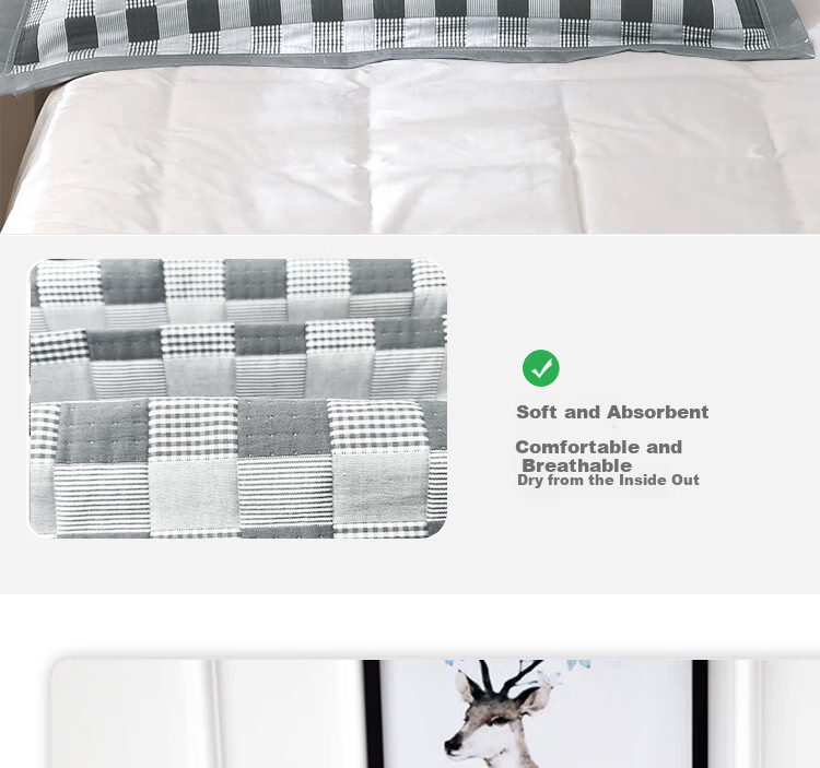 Yuanshenghuo 100% Xinjiang Cotton Pillowcase, Household Anti-Head Oil Pillow Cover, Extra Large And Thick, One Pair Gray Plaid 55*80cm 7