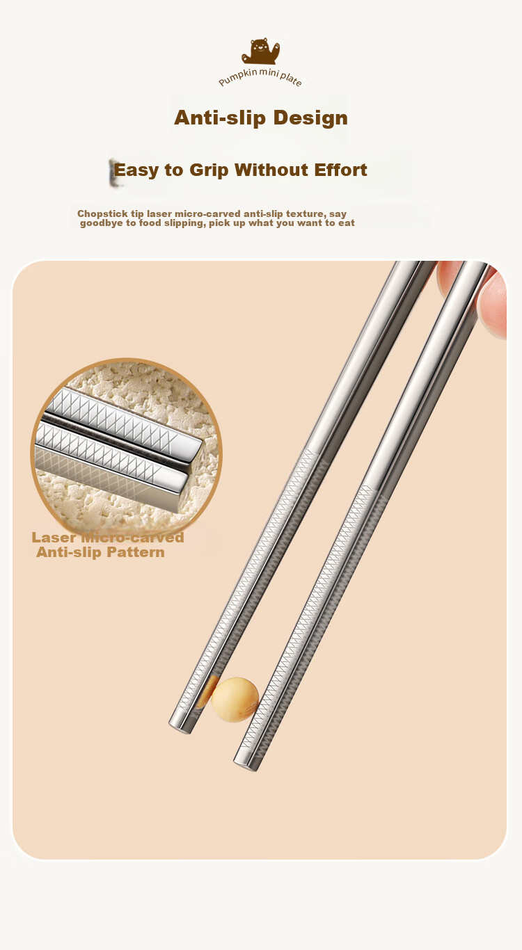 MAXCOOK 316L Stainless Steel Chopsticks, Set of 2 Pairs, Color-Coded Chopsticks for Home Use, Creative Tableware Set MCK5226 8