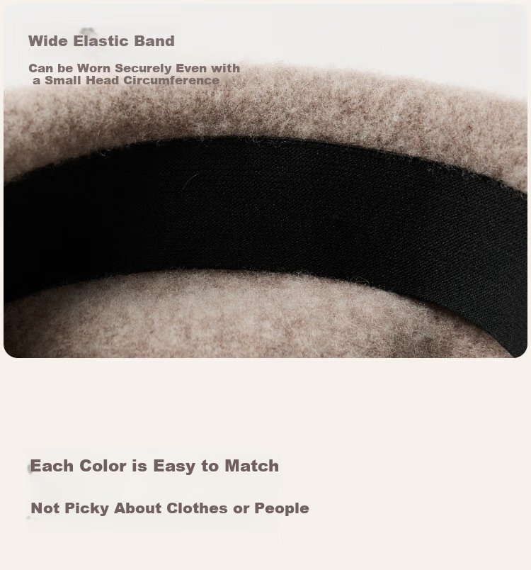 JIUMU Pure Wool Beret, Autumn And Winter Warm Woolen Painter's Hat, Japanese And British Retro Classic Versatile Hat for Wome 9