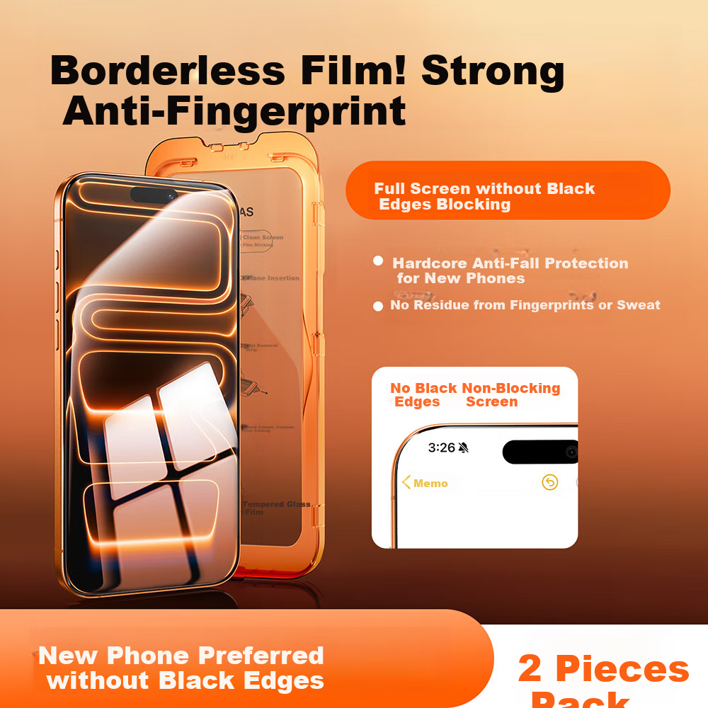 Защитное стекло TORRAS Borderless Film для iPhone 17, 2 шт.
