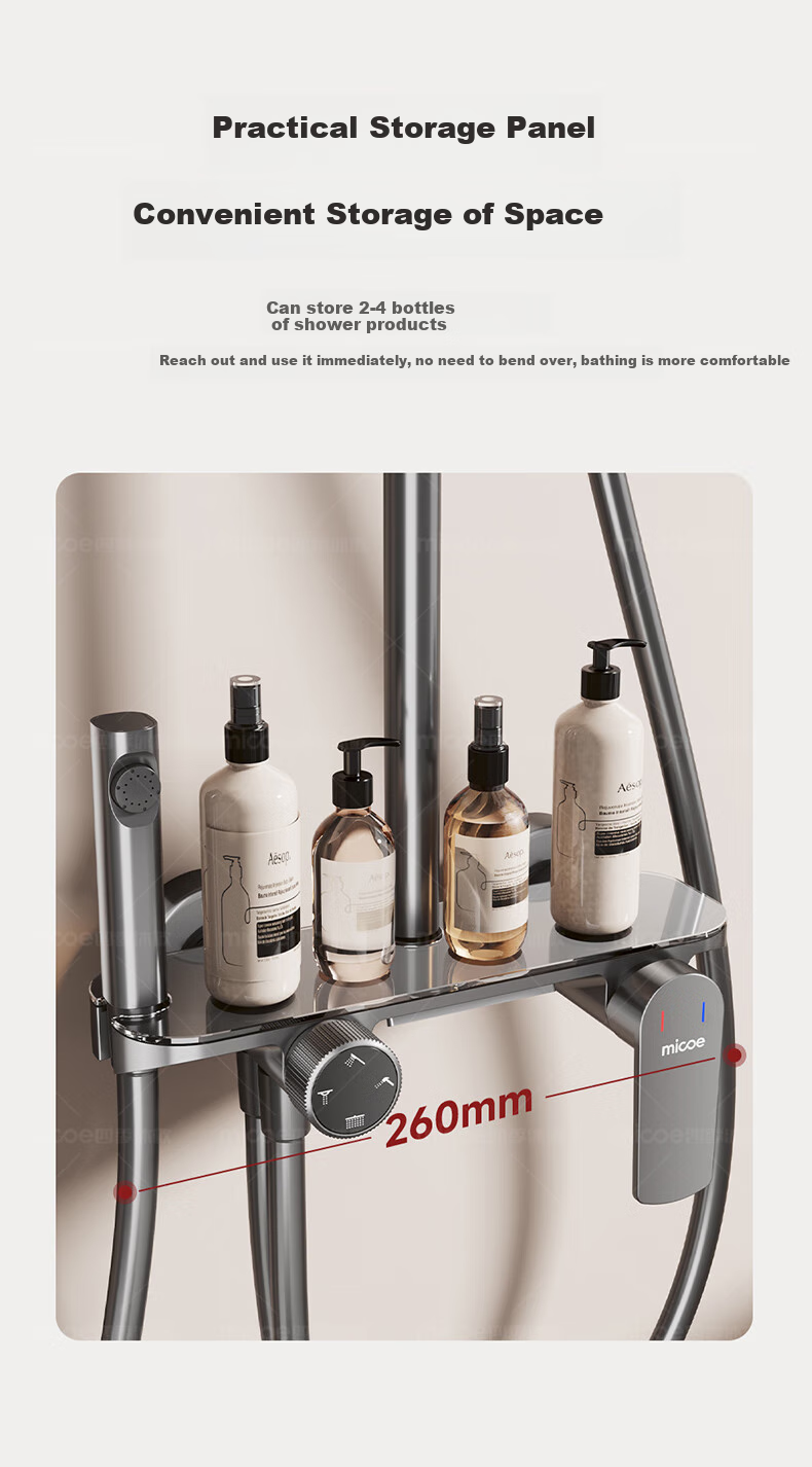MICOE Bathroom Shower Set, S3 Series Gunmetal Gray, Multi-Functional High-Pressure Shower Head Complete Kit 13