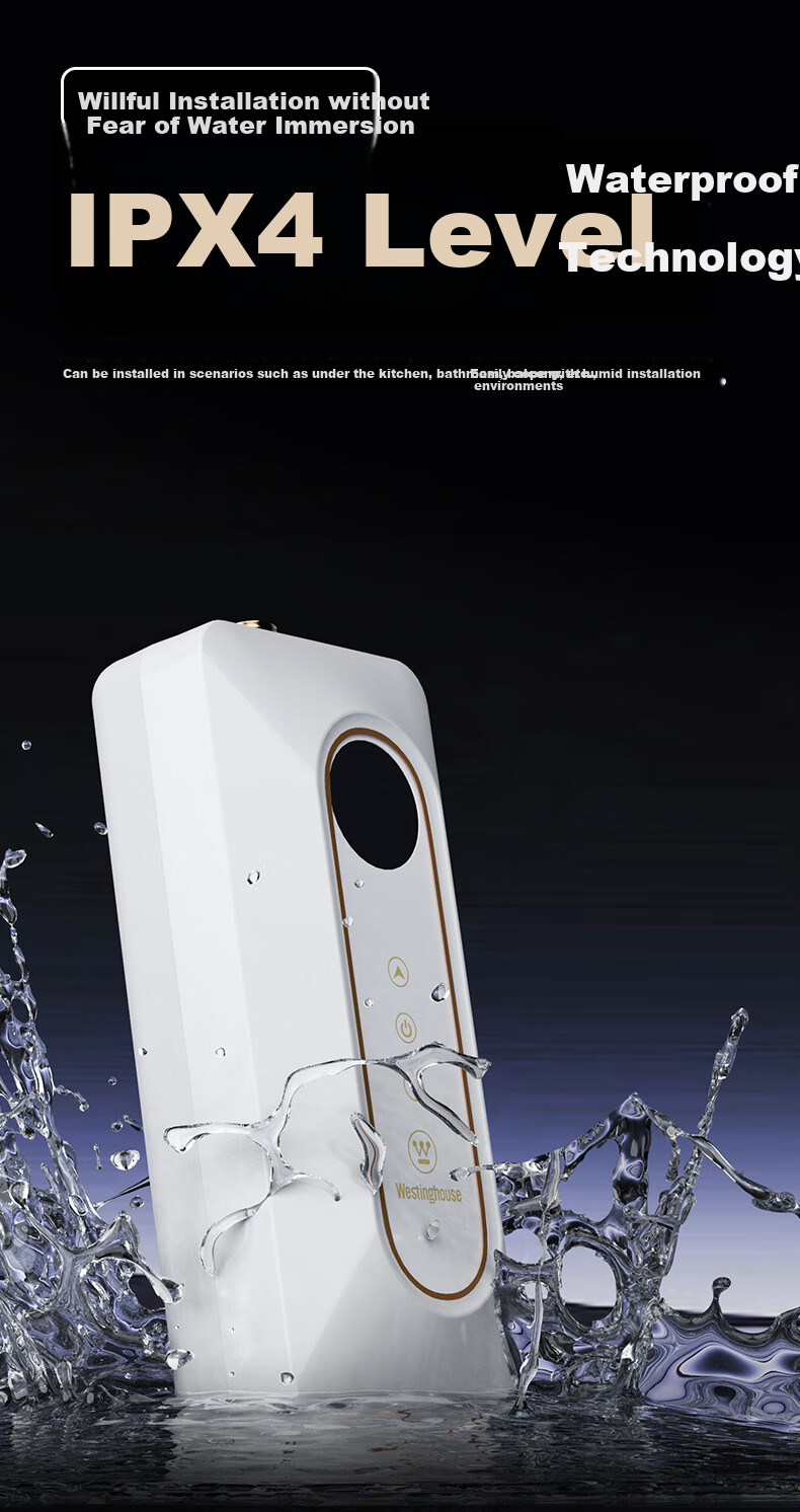 Westinghouse Instant Mini Kitchen Treasure 5500W Household Rapid Heating Mini Kitchen Treasure Water Heater, No Storage Water-Through Electric Hot Water Faucet [On-Site Installation] DSKH5551 5