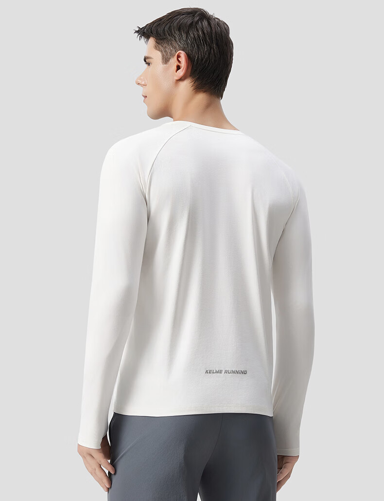 KELME 2025 Spring Cotton-Feel Quick-Dry Long Sleeve Sports T-Shirt Running Football Training Long Sleeve Sportswear Agate Black 2XL 17