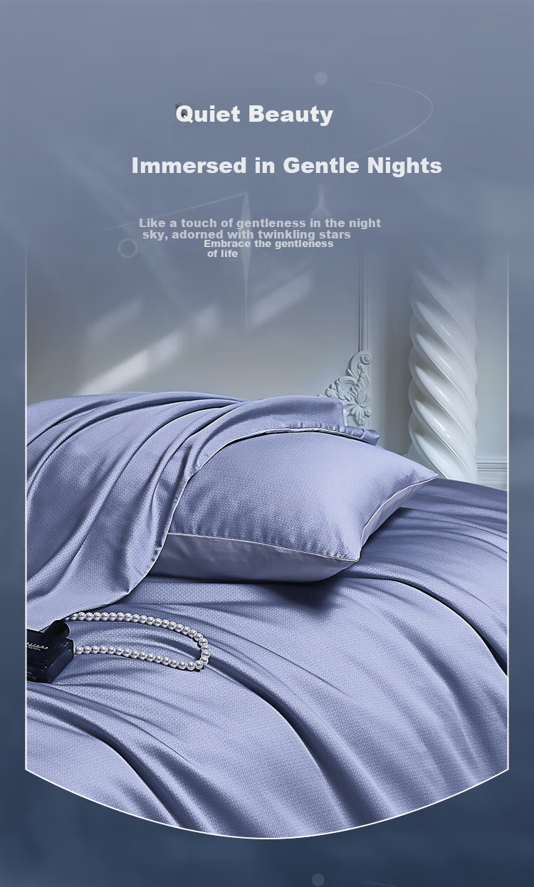 FUANNA Cotton Bedding Set, Four Pieces Including Bed Sheet And Duvet Cover, 60-Count Long-Staple Cotton Sateen Bedding, King Size Simple Set, 230×229cm 3