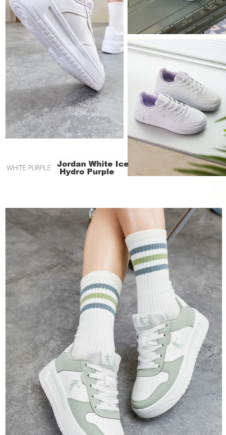 Jordan Women's Breathable Mesh White Sneakers Spring Summer Thick Sole Height Increasing Student Casual Running Sports Shoes 11