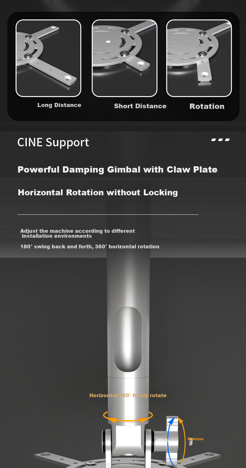 CINE Projector Ceiling Mount Bracket for Home Installation, Ceiling Support for Epson CO-W01/FH01, BenQ i750, UGREEN Q10, Orange Projector Ceiling Mount PH70-30 Silver 5