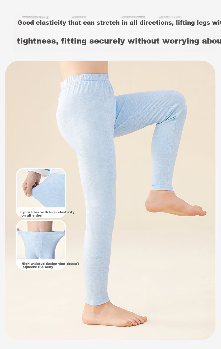 Jiusuiban Light Warmth No. 9 Pants, Children's Thermal Underwear, Boys' Autumn And Winter Thin Cotton Long Johns, Pajama Pants, Youth School Uniform Base Layer Pants, Autumn Pants 5