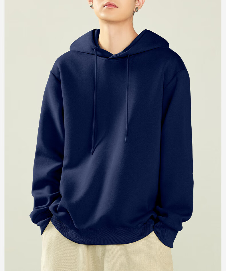 GENIOLAMODE Men's Fleece Hoodie Winter Thick Warm Casual Pullover Youth Jacket Light Beige M 5