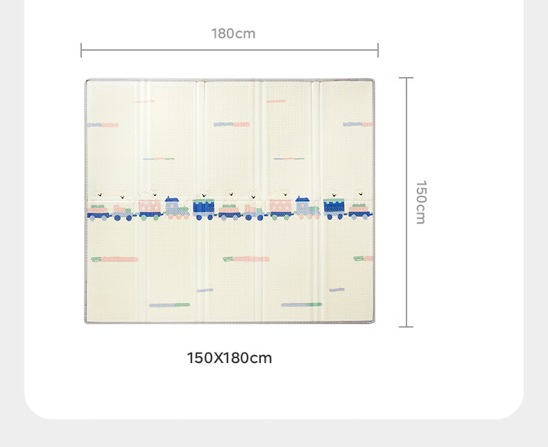 Babycare Antibacterial XPE Foldable Crawling Mat Baby Play Mat Infant Toddler Floor Mat - Manhattan Block 180*200*2cm 3