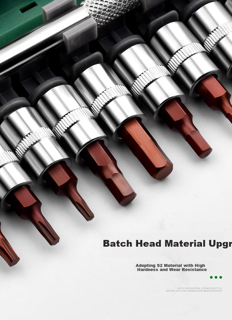 Baolian Ratchet Socket Wrench Set, Universal Multi-Functional Hexagonal Quick Large Socket Set, Auto Repair Tool Kit Combinatio 7