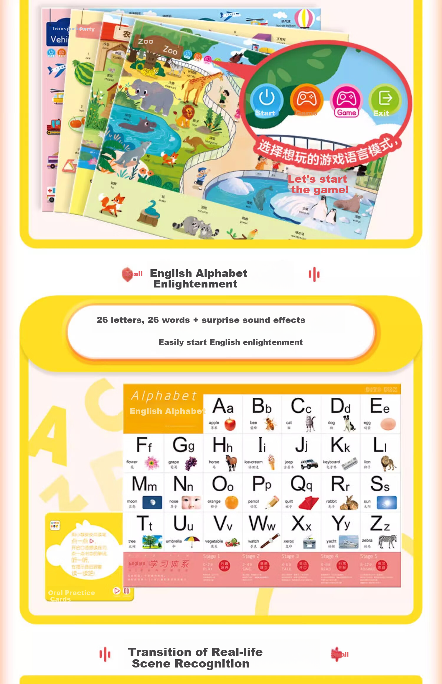 PIYO PEN Monkey Pipi Reading Pen, Children's English Enlightenment Early Education Machine, Reading Pen Toy, Birthday Gift for Boys And Girls 2