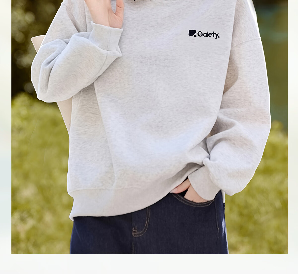 She Enjoy Fake Two-Piece Polo Collar Sweatshirt Women Color-Block Youthful Loose Casual Versatile Pullover T53W141 1