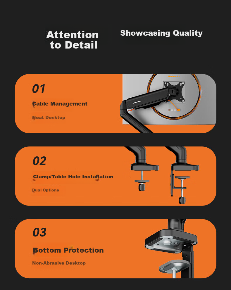 Songneng Monitor Stand, Computer Stand Display Arm, Computer Desk Screen Bracket, Quick Assembly Bracket, Monitor Riser, Compatible with Zhuowei T630S-1B 6
