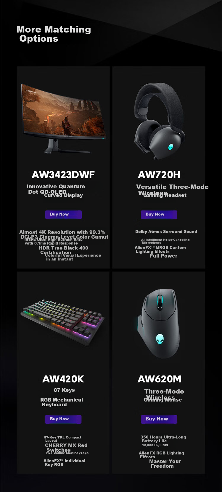 Alienware Gaming Desktop Computer Area-51 High-End E-Sports Gaming PC (Ultra 9 64GB 2TB RTX5080) Starry Silver Water-Cooled Black Myth: Wukong 80L AI Graphics Statio 26