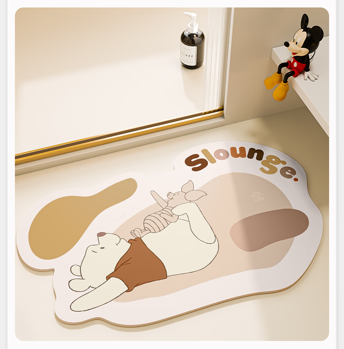 DISNEY Diatom Mud Absorbent Bath Mat Bathroom Non-Slip Mat Entrance Door Floor Mat Toilet Mat 5