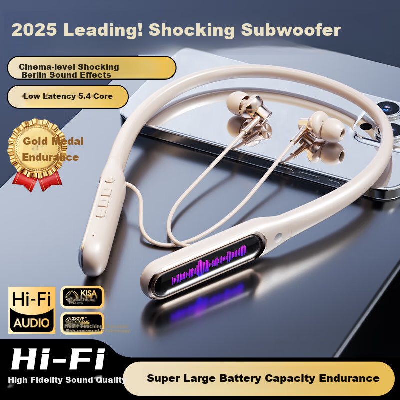 Viken [Berlin Voice | Latest 2025 Model] Bluetooth Neckband Wireless Sports Magnetic Earphones with Long Battery Life, Noise Reduction, Sweat-Resistant for Running And Gaming