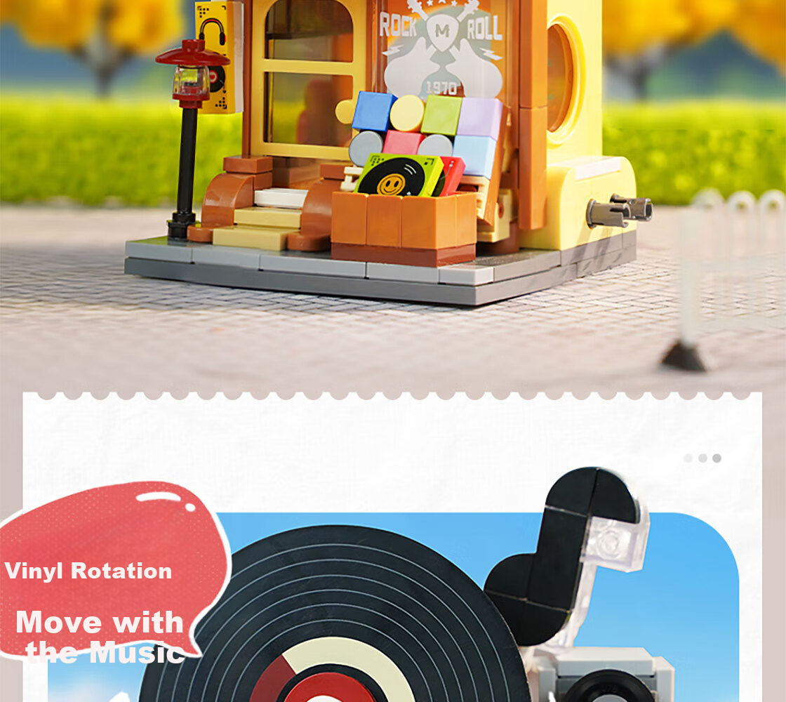 MINISO Musical Instrument Store, Building Blocks, Children's And Adult Assembly Toys, Desktop Ornaments, Birthday Gifts for Men And Wome 4