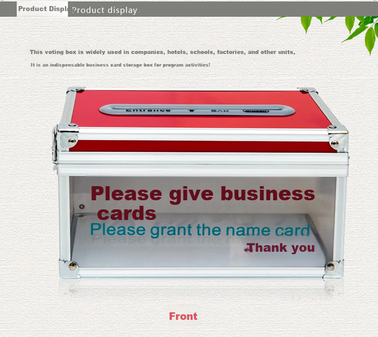 Jinlongxing Business Card Holder, Double Compartment Acrylic Transparent Business Card Box, Desktop Office Business Card Display Case, Single Compartment Acrylic Vertical Business Card Clip, Standard Model C2152 3