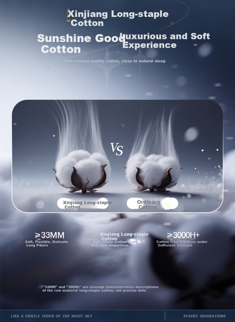 FUANNA Cotton Bedding Set, Four Pieces Including Bed Sheet And Duvet Cover, 60-Count Long-Staple Cotton Sateen Bedding, King Size Simple Set, 230×229cm 4