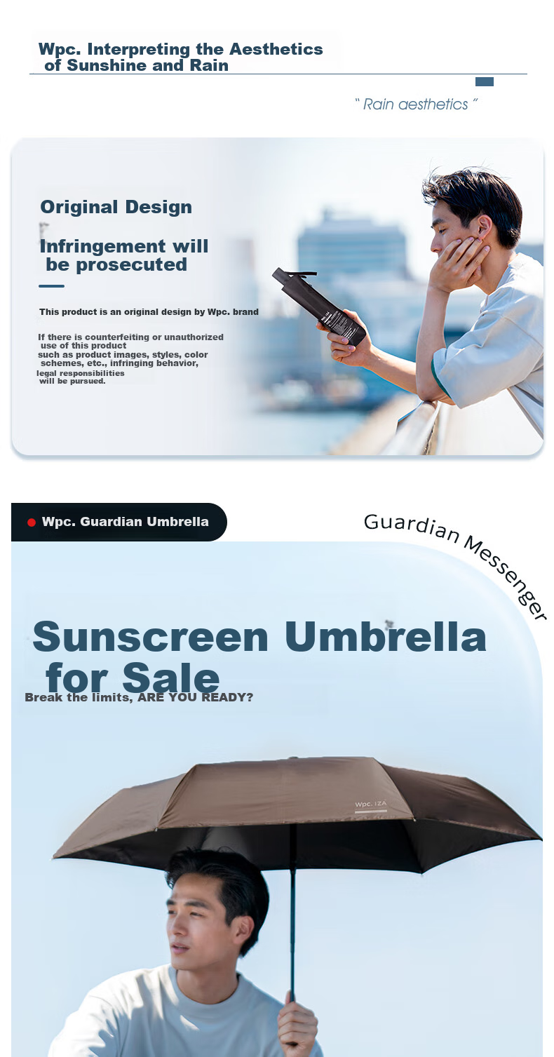 Wpc. Fully Automatic Sun Umbrella, Dual-Use for Sunny And Rainy Days, Black Rubber, Unisex Sun Protection Umbrella, Folding Business Umbrella, Portable, Compact Desig 1