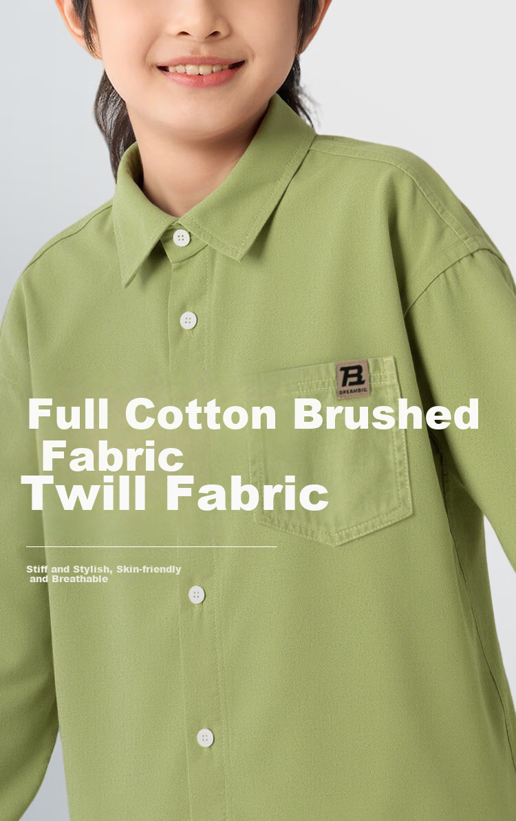 BALABALA Children's Long-Sleeve Shirt, Parent-Child Outfit, Autumn 2025, All-Cotton Brushed Fabric, Loose-Fitting, Skin-Friendly, 208325102202 3