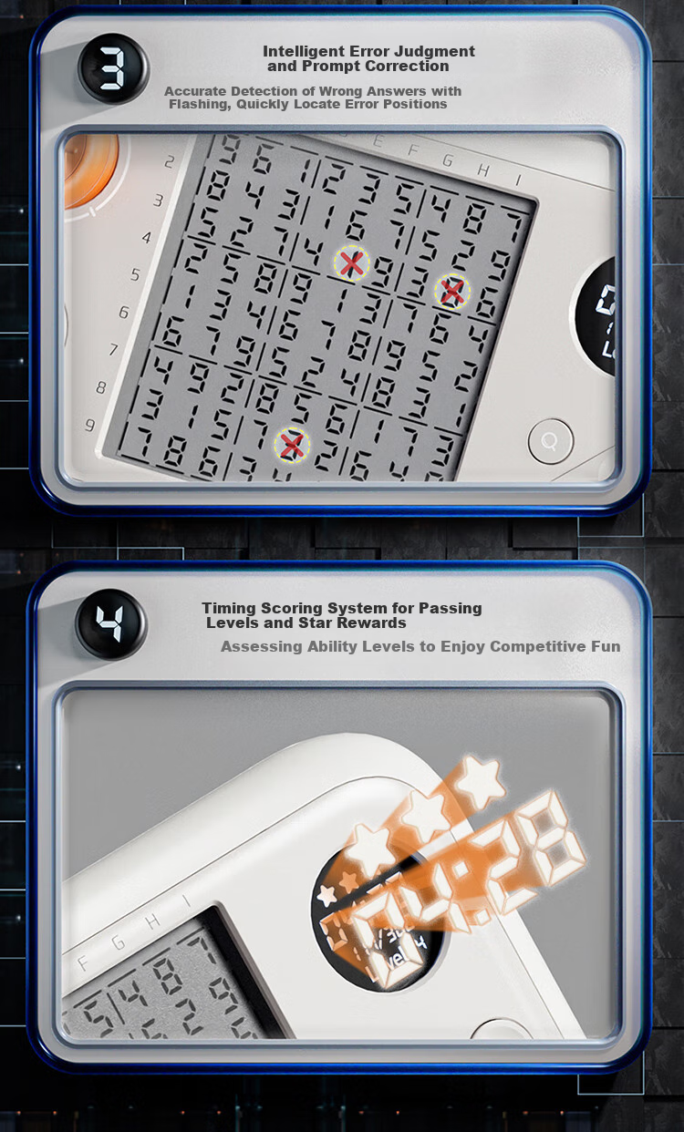 Science can Smart Handheld Sudoku Machine, Children's Holiday Gift, Step-By Training, Thinking Puzzle Toy for Boys And Girls' Birthdays 13