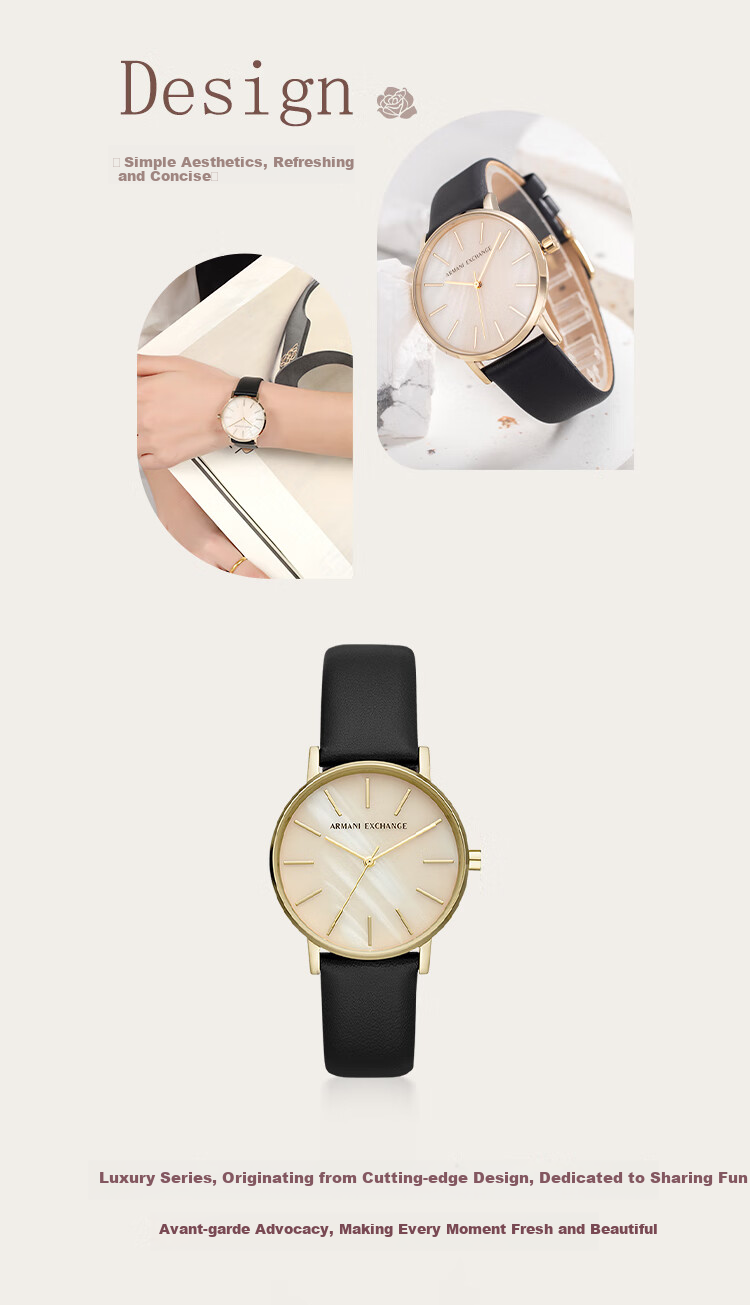 ARMANI EXCHANGE Women's Watch with Mother-Of Dial, American And European Quartz Wristwatch, Birthday Gift for Women AX5561 2