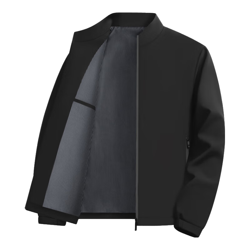 TUCANO Men's Business Blazer Jacket, Wrinkle-Resistant, Non-Iron, Windproof, Versatile, Comfortable, Black 2XL