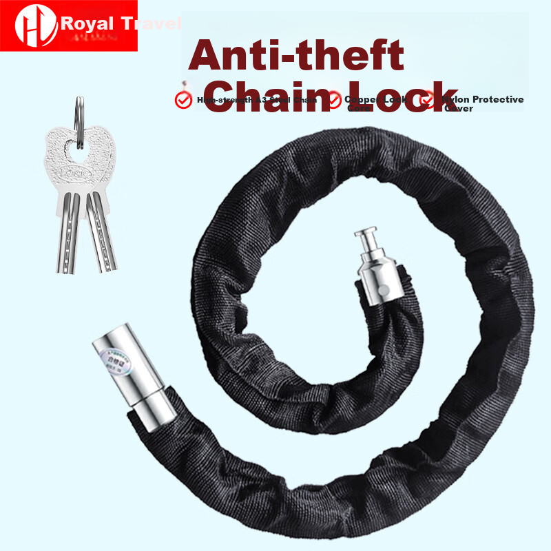 Huangchi Chain Lock, Bicycle Lock, Door Lock, Anti-Theft Glass Door Lock, Electric Bike Lock, Motorcycle Lock, Thickened And Cut-Resistant