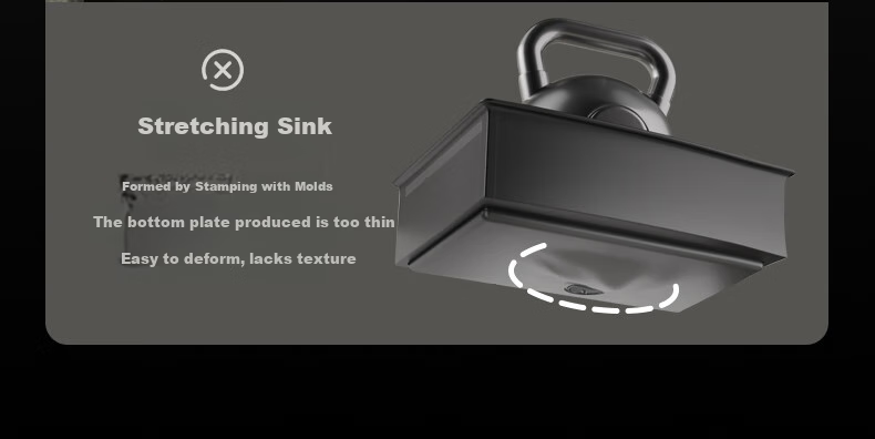 Yuhongfeiyu Large Single Sink, Kitchen Handmade 304 Stainless Steel Multifunctional Embossed Vegetable Washing Basin, Integrated Sink, Undermount Sink 15