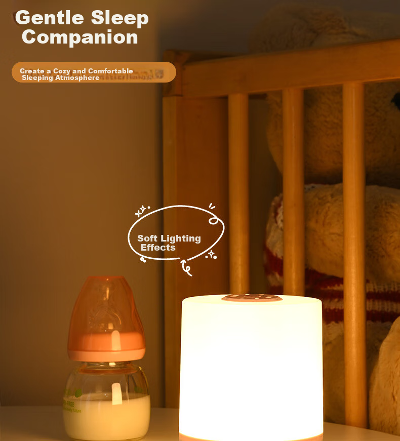 ZIDENG Smart Voice-Controlled Night Light Socket, USB Adapter Plug, Bedside Lamp 2