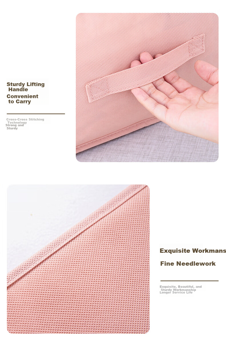 Baicaoyuan Storage Bags, Clothes And Quilt Organizer Bags, Storage Pouches, 2 Extra Large, 2 Large, 2 Small, Coral Pink, Moving And Packing Bags 13